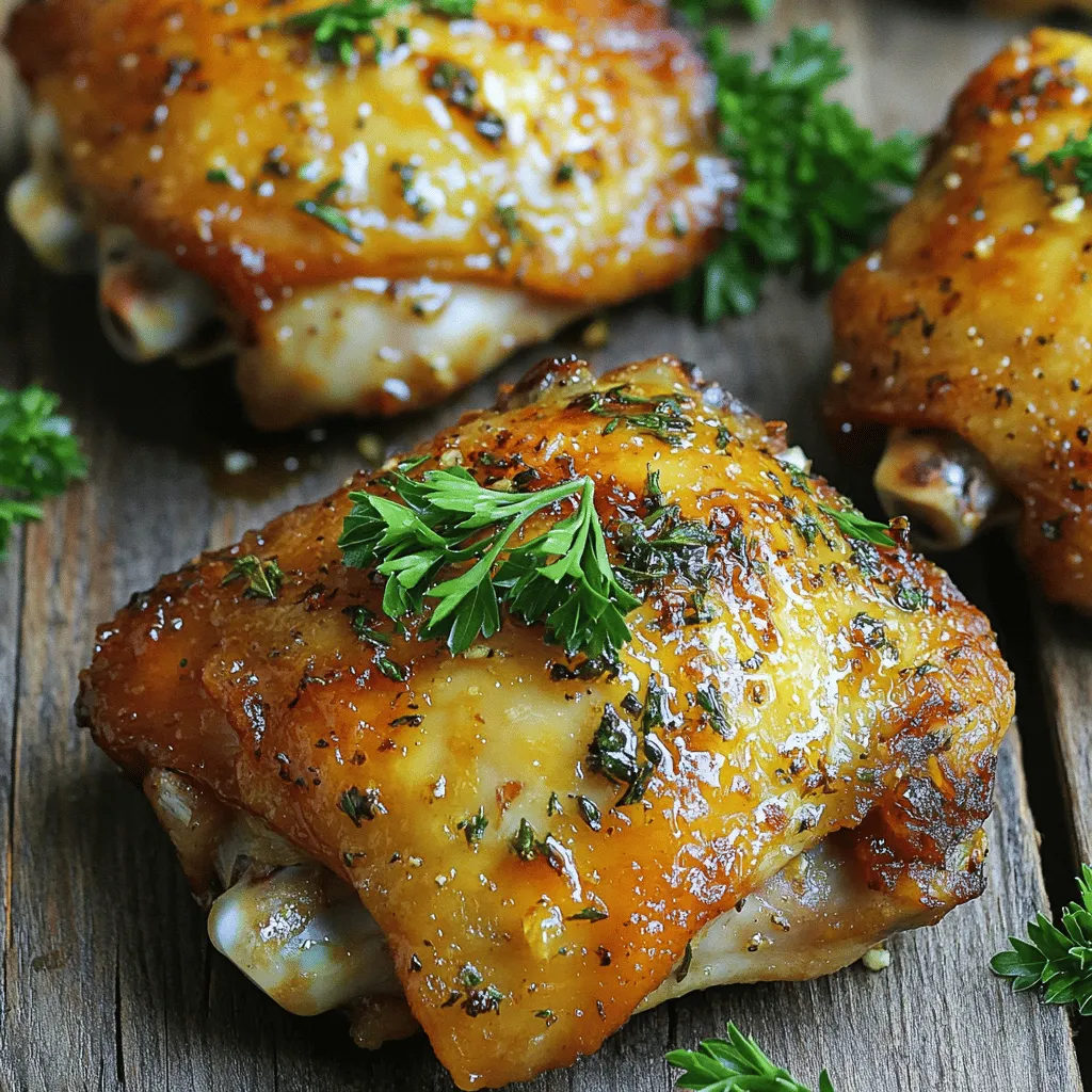 Knoblauch-Kräuter-Rösthähnchenkeulen Lecker und Saftig