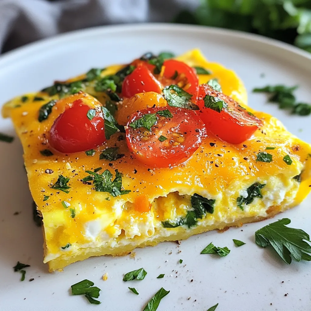 High Protein Cottage Cheese Egg Bake Gesund und Einfach