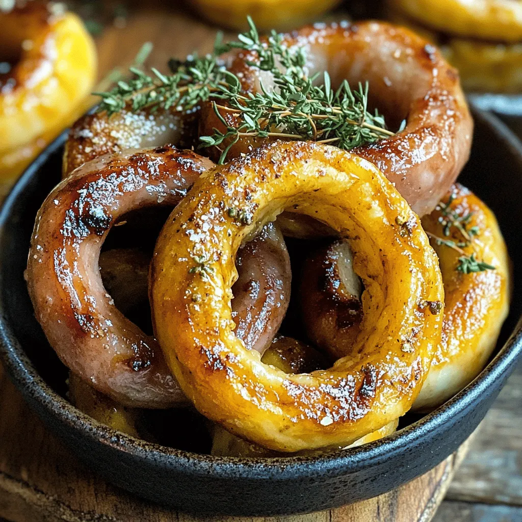 Um herzhafte Bier-Zwiebeln mit knusprigem gesalzenem Schweinefleisch zuzubereiten, benötigst du einige Grundzutaten. Du brauchst vier große Zwiebeln, 250 ml helles Bier, 250 g Schweinebauch, zwei Esslöffel Olivenöl, zwei Teelöffel braunen Zucker, einen Teelöffel getrockneten Thymian, einen Teelöffel Paprikapulver sowie Salz und Pfeffer. Frischer Schnittlauch dient zum Garnieren.