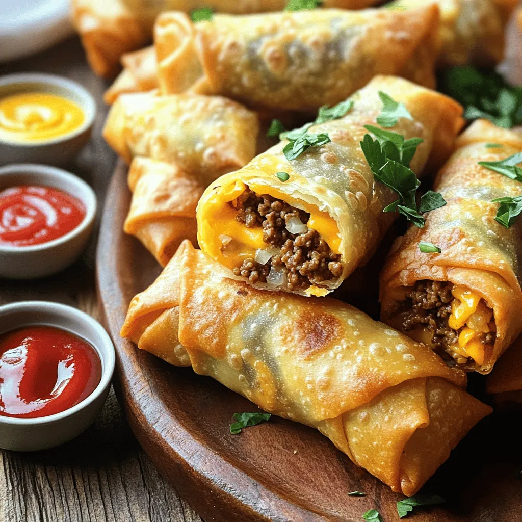 Cheeseburger Egg Rolls Recipe Einfache und leckere Idee