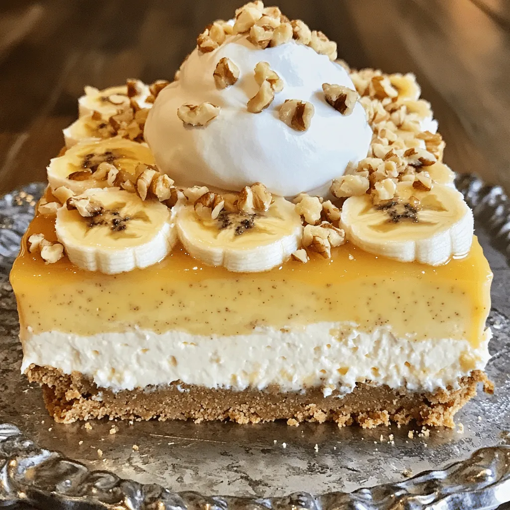 Hier sind die Zutaten für den Banana Pudding Crunch Cheesecake. Jede Zutat bringt einen einzigartigen Geschmack in den Kuchen.
