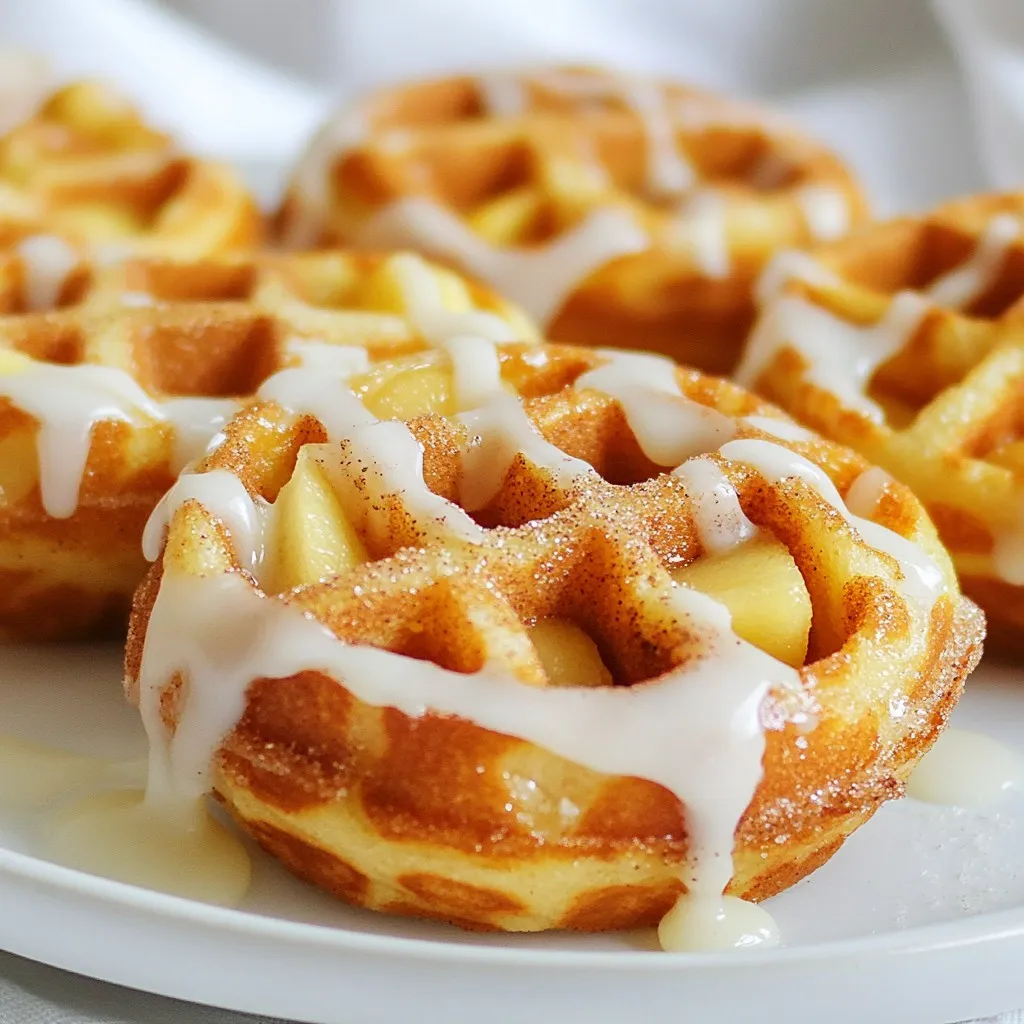 Apfel-Krapfen-Waffeln mit fruchtigem Genuss