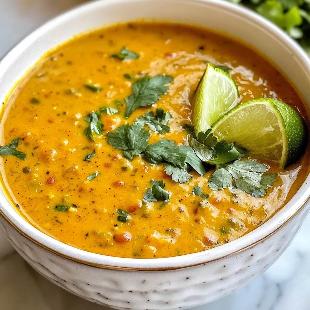 Coconut Curry Lentil Soup Kraftvoll und Nahrhaft