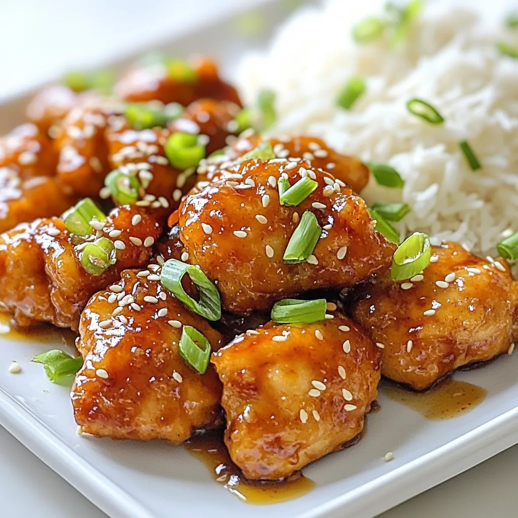 Krosses chinesisches Honig-Knoblauch-Hähnchen Rezept