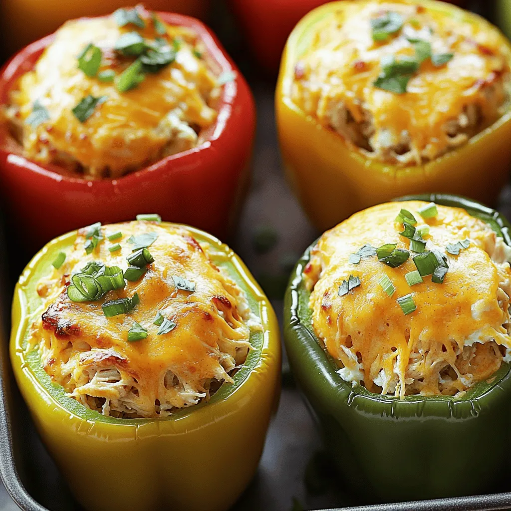 Buffalo Chicken Stuffed Peppers Einfaches Rezept