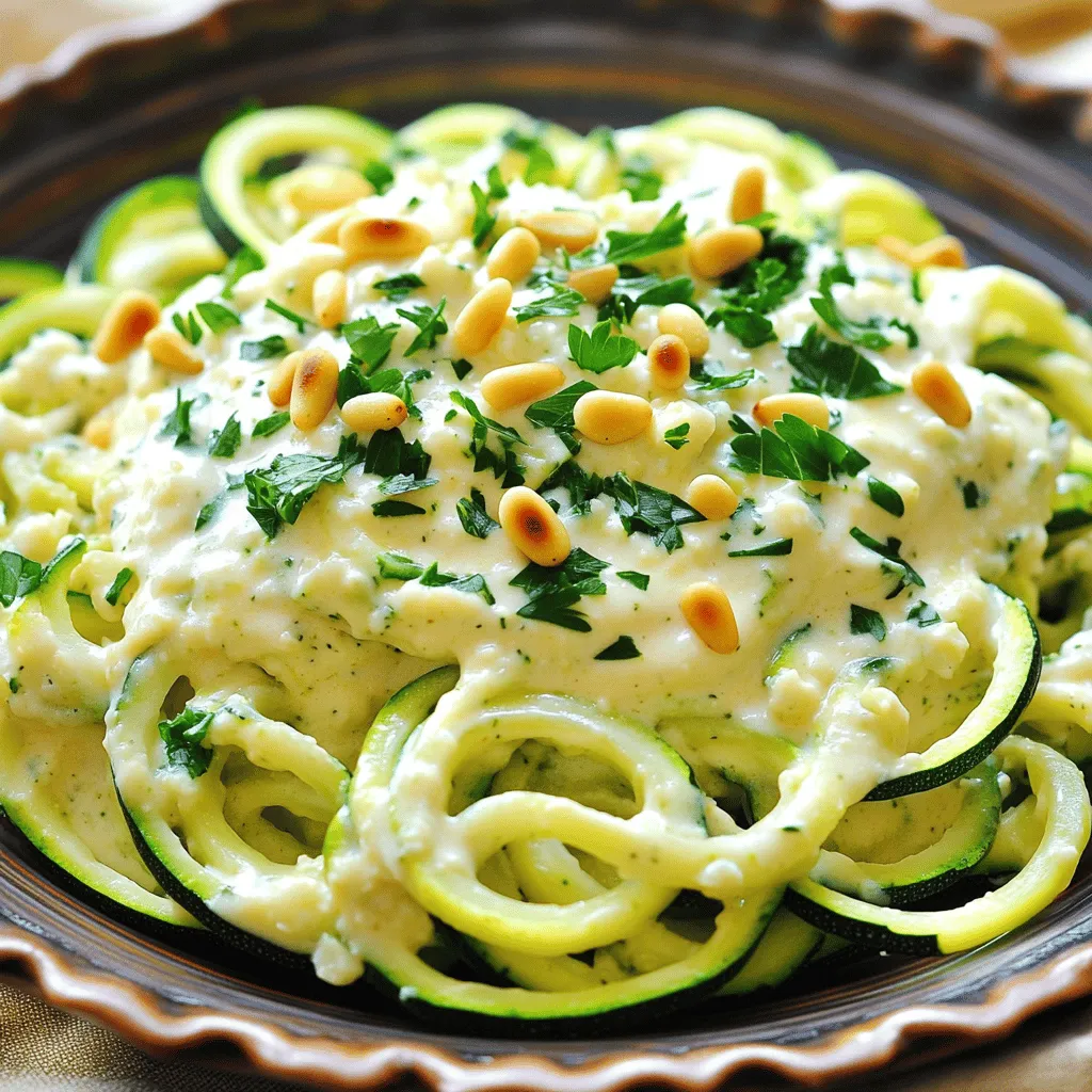 Zucchini Noodle Alfredo Schnelle und gesunde Mahlzeit