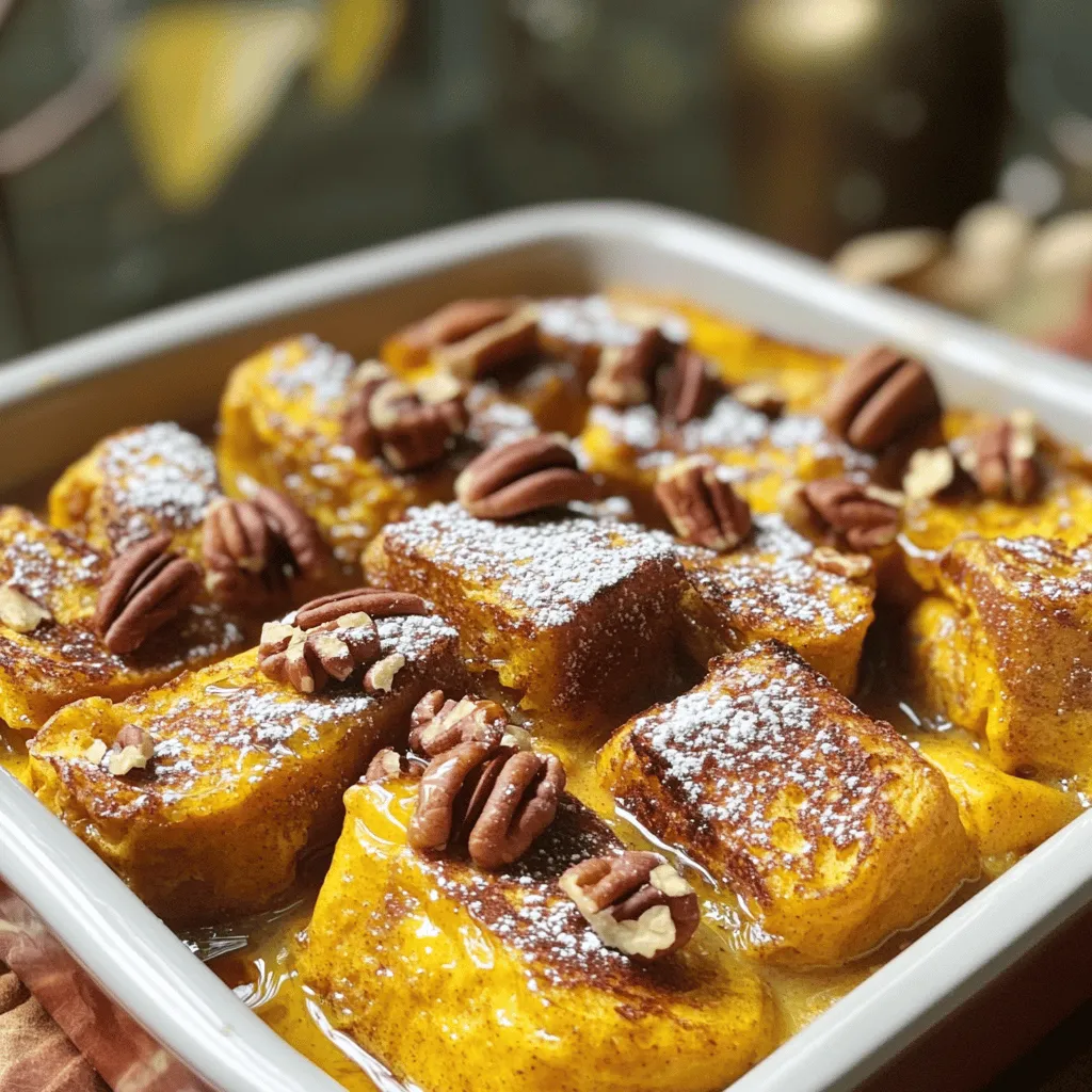 Kürbisgewürz French Toast Auflauf Leckerer Herbstgenuss