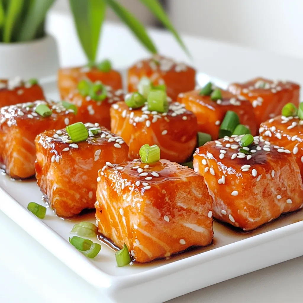 Air Fryer Crispy Teriyaki Salmon Bites Knusprig und Zart