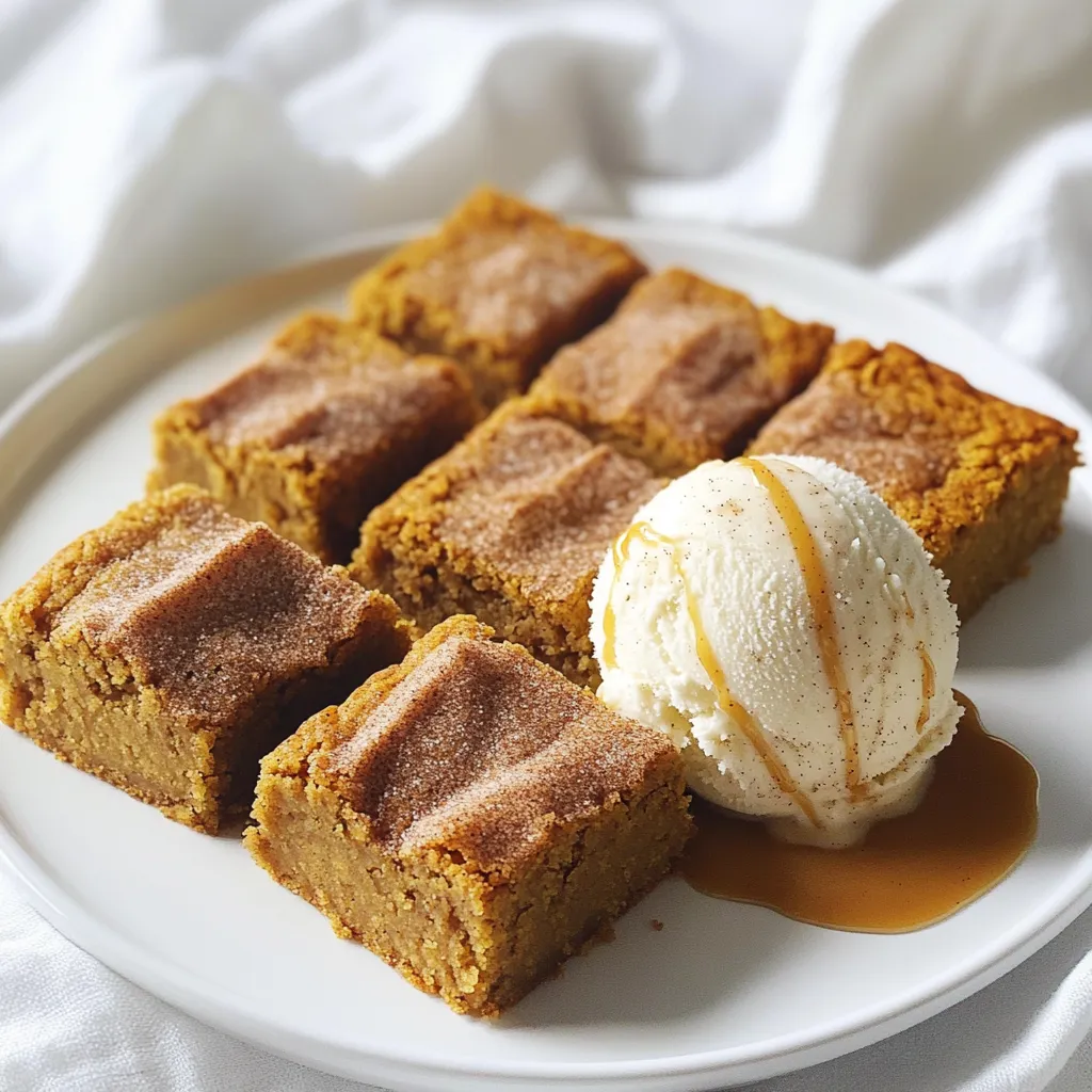 Pumpkin Snickerdoodle Blondies Leckeres und Einfaches Rezept