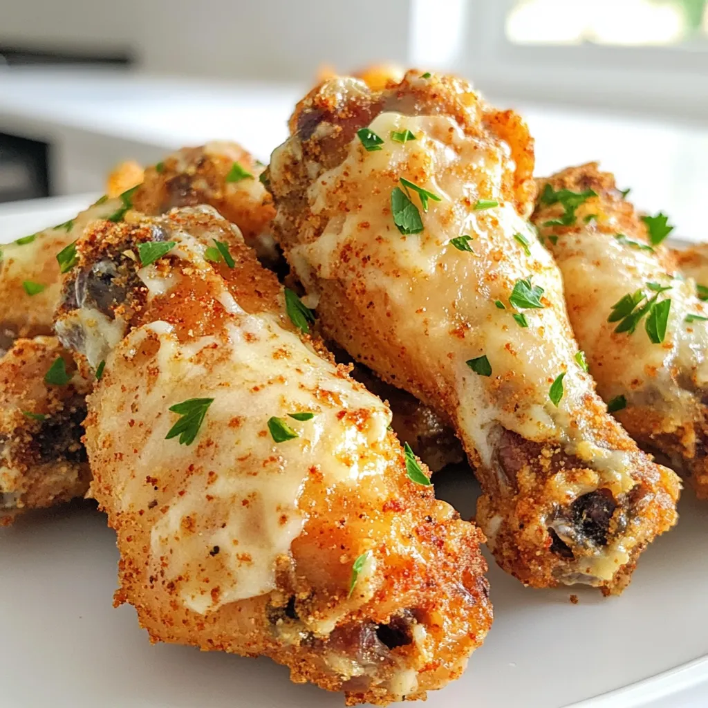 Knoblauch Parmesan Hühnchenflügel Air Fryer Rezept