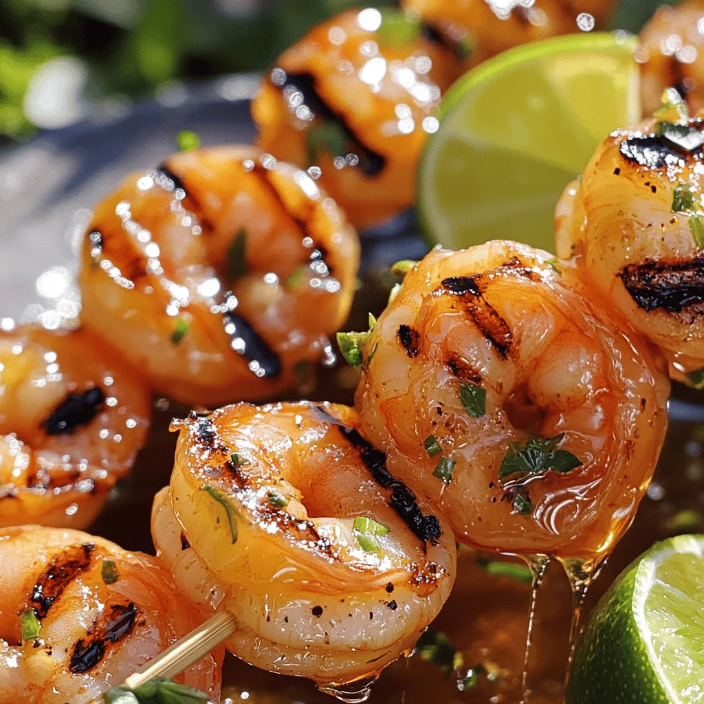 Honig-Limetten Gegrillte Garnelenspieße Einfach und Köstlich