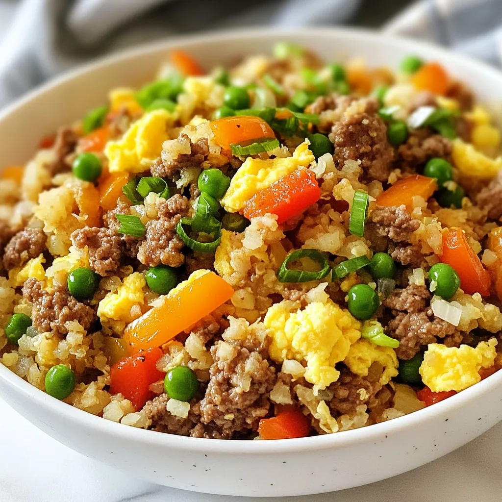 Keto Beef Cauliflower Fried Rice Einfaches Rezept