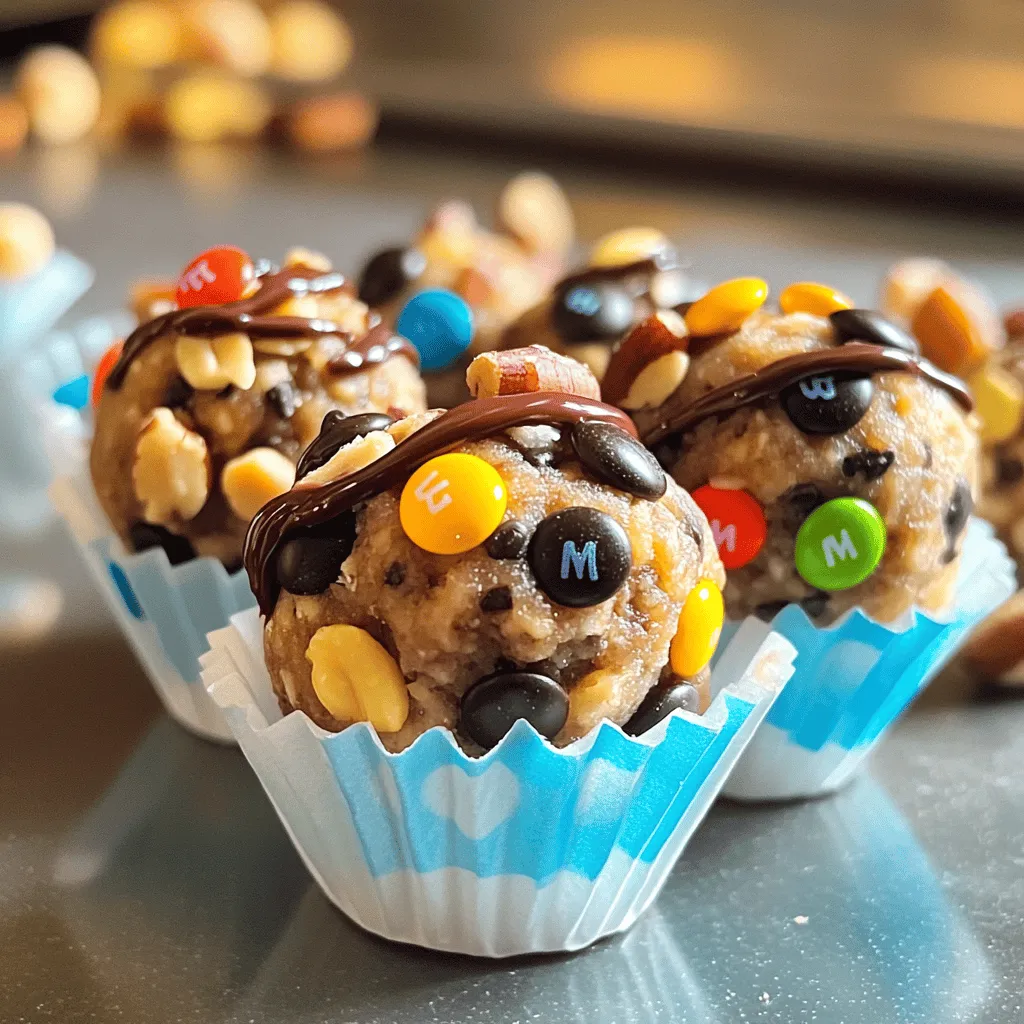 Monster Cookie Protein Balls als gesunder Snack
