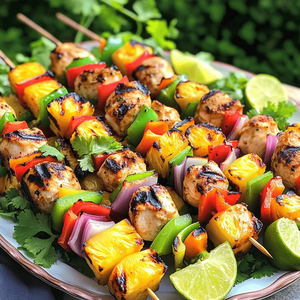 Saftige Pineapple Chicken Kabobs Einfache Grillideen