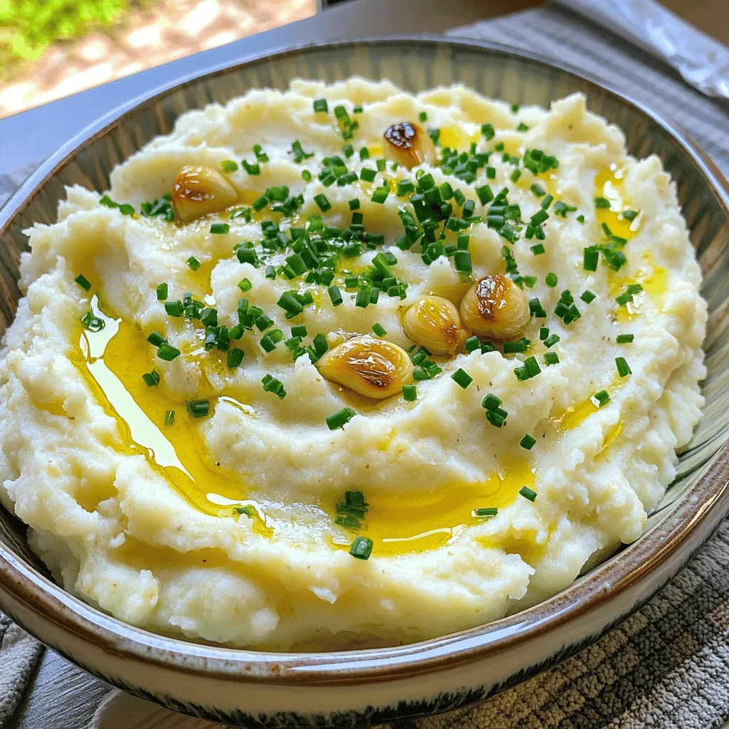 Roasted Garlic Mashed Cauliflower Köstliches Rezept