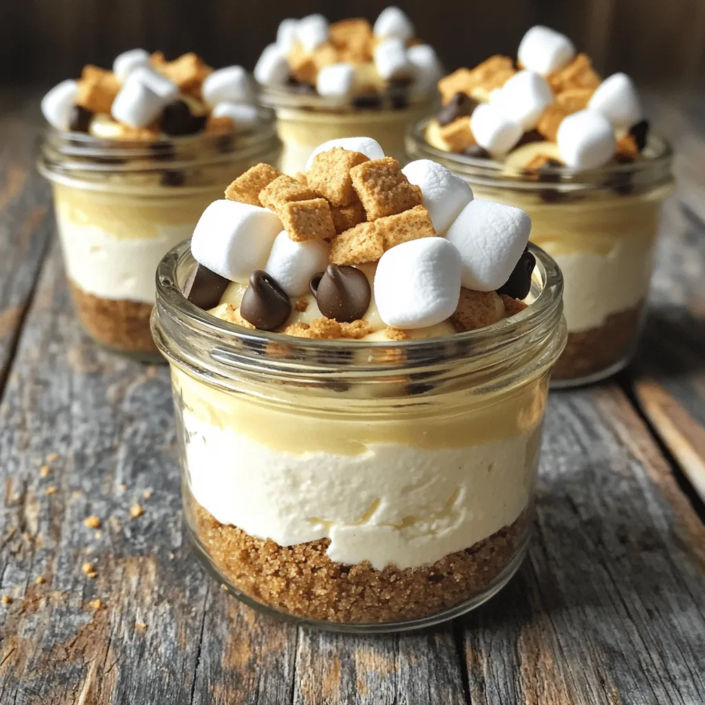 No Bake S’mores Cheesecake Jars Einfaches Rezept