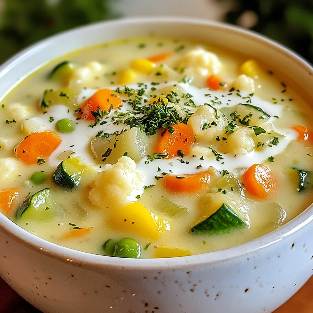 Cremige Gemüsesuppe Gesund und Einfach Rezept