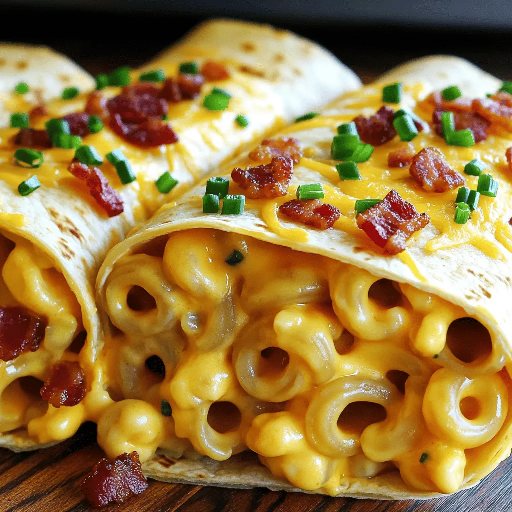Leckerer Bacon Mac’n’cheese Burger Wrap zubereiten