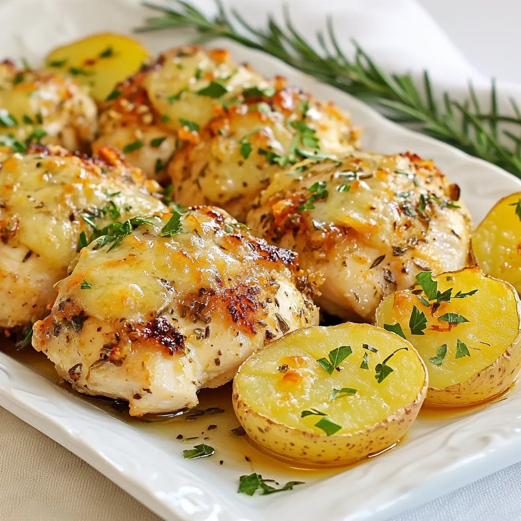 Garlic Parmesan Chicken and Potatoes Einfache Idee