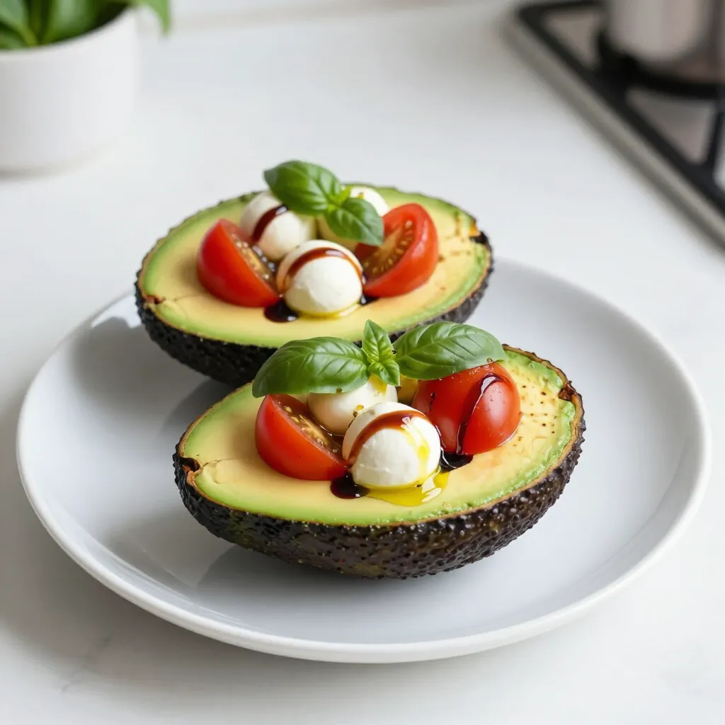 Caprese Stuffed Avocados Frisch und Gesund Genießen