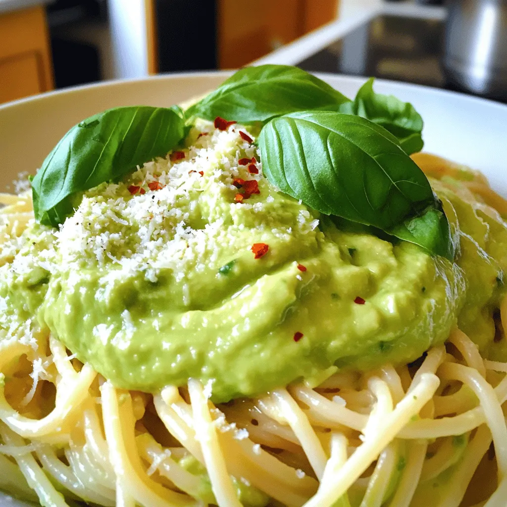 Cremige Avocado Pasta Einfaches und schnelles Rezept