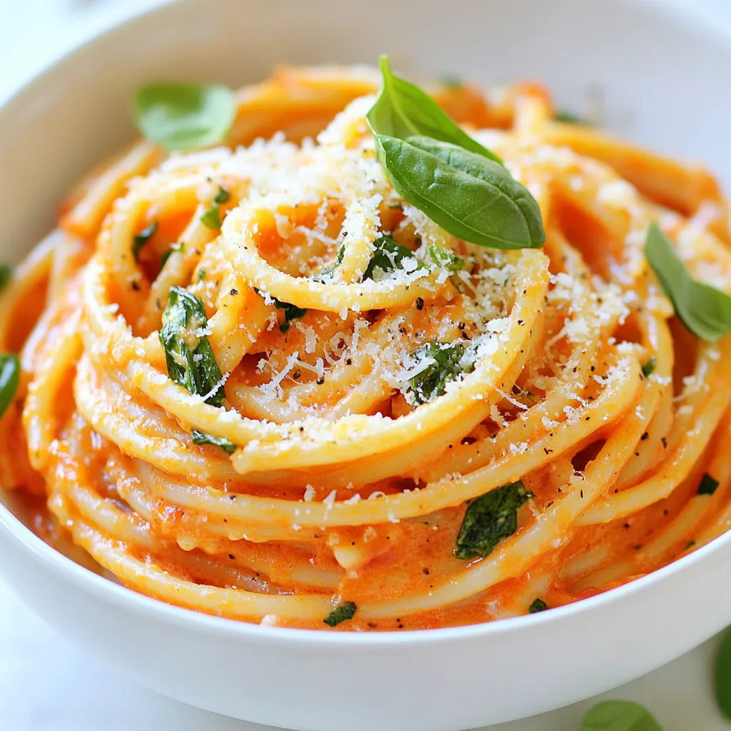 High Protein Creamy Roasted Red Pepper Pasta Rezept