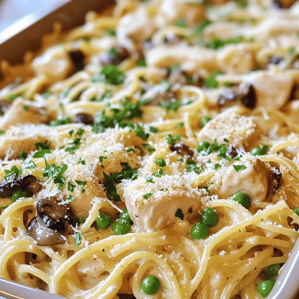 Für ein tolles Hähnchen-Tetrazzini brauchen wir frische und einfache Zutaten. Hier ist, was du benötigst: