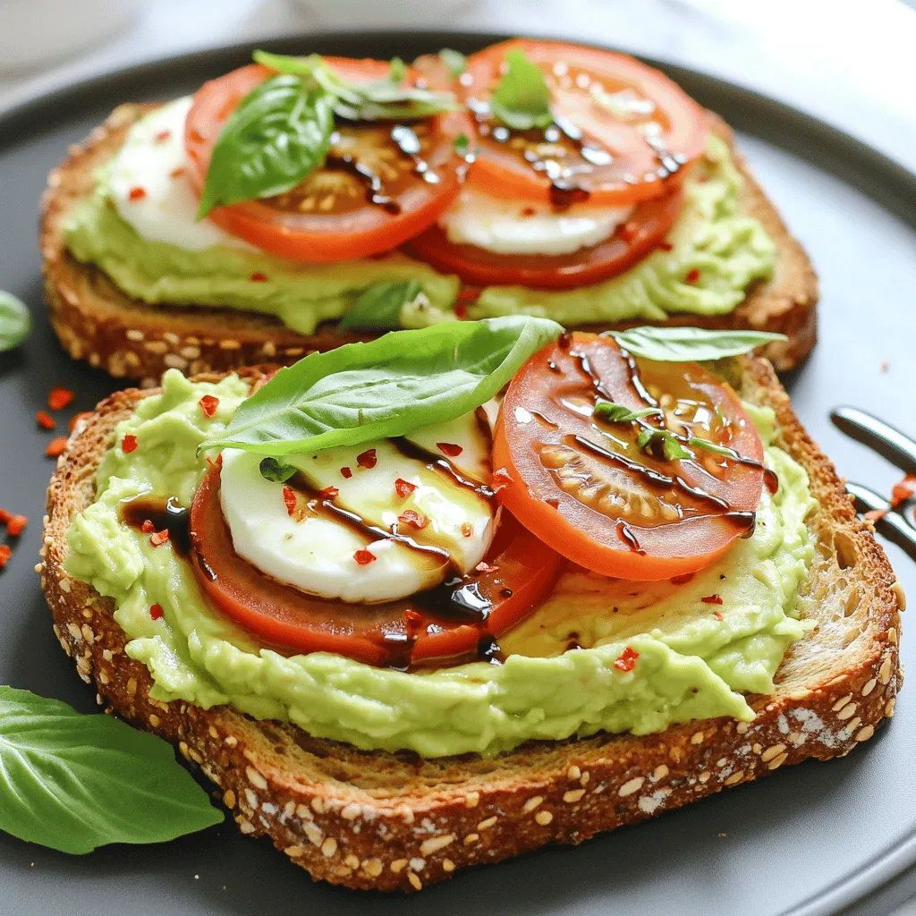 Minute Caprese Avocado Toast Einfach und Lecker