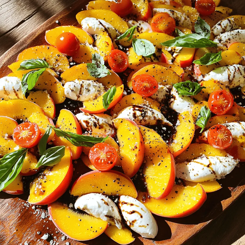 Peach Caprese Salad Frisch und Köstlich Für Den Sommer