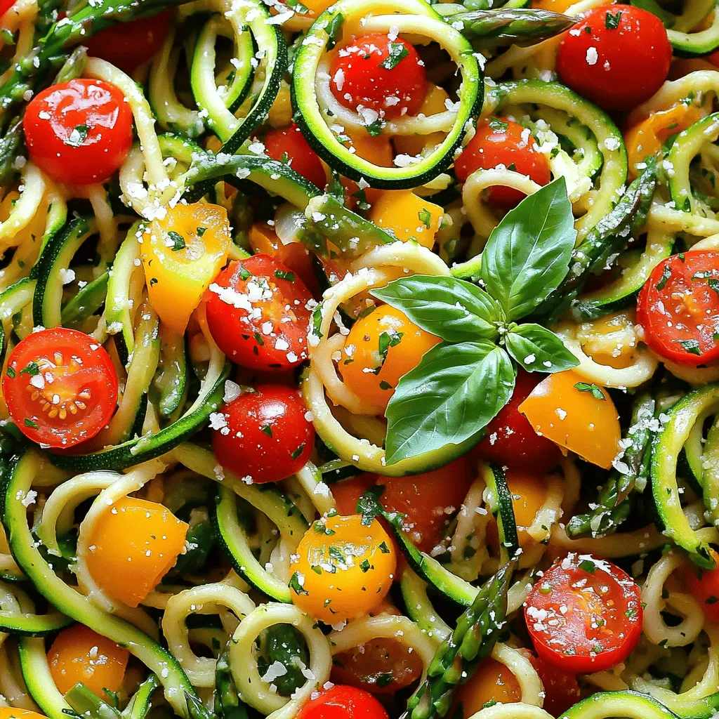 Burst Tomato Zoodle Primavera Gesunde Geschmacksexplosion
