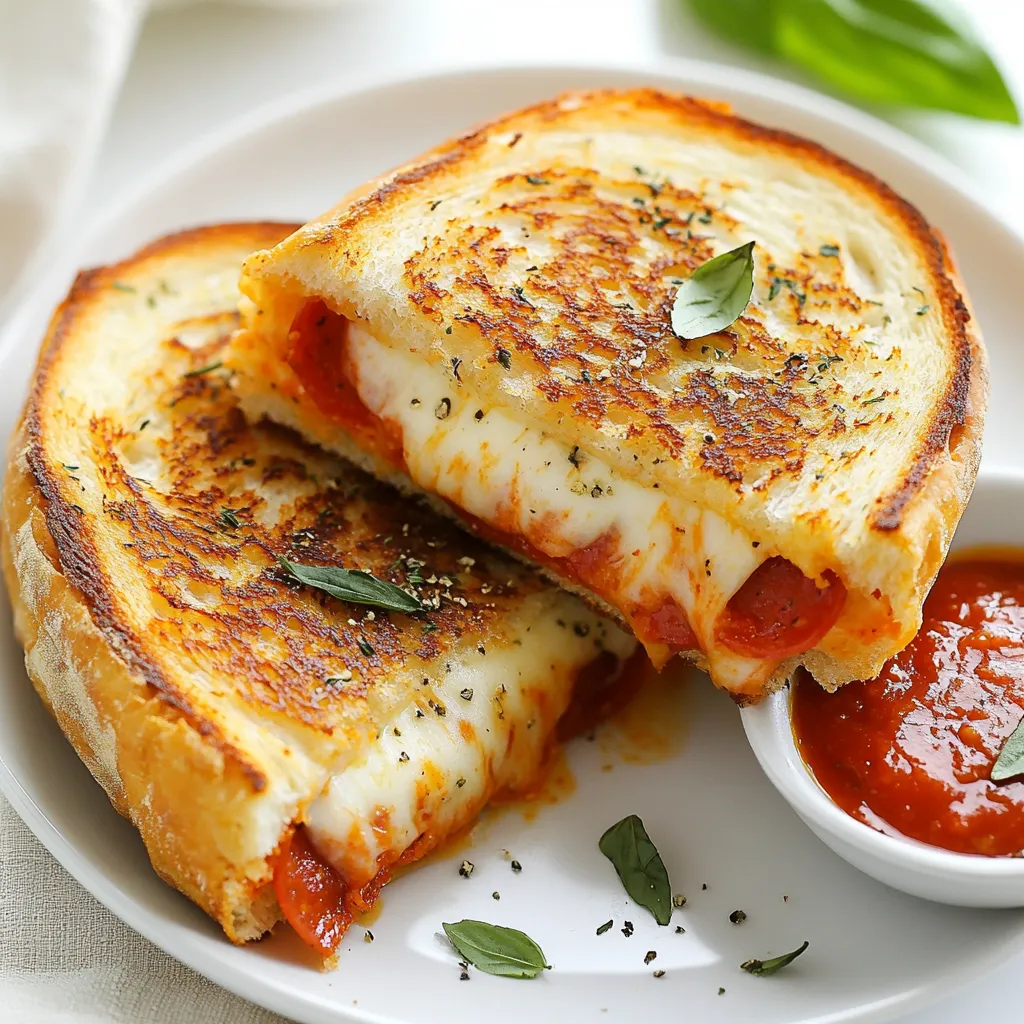 Pizza Grilled Cheese Köstlicher Genuss für Jederzeit