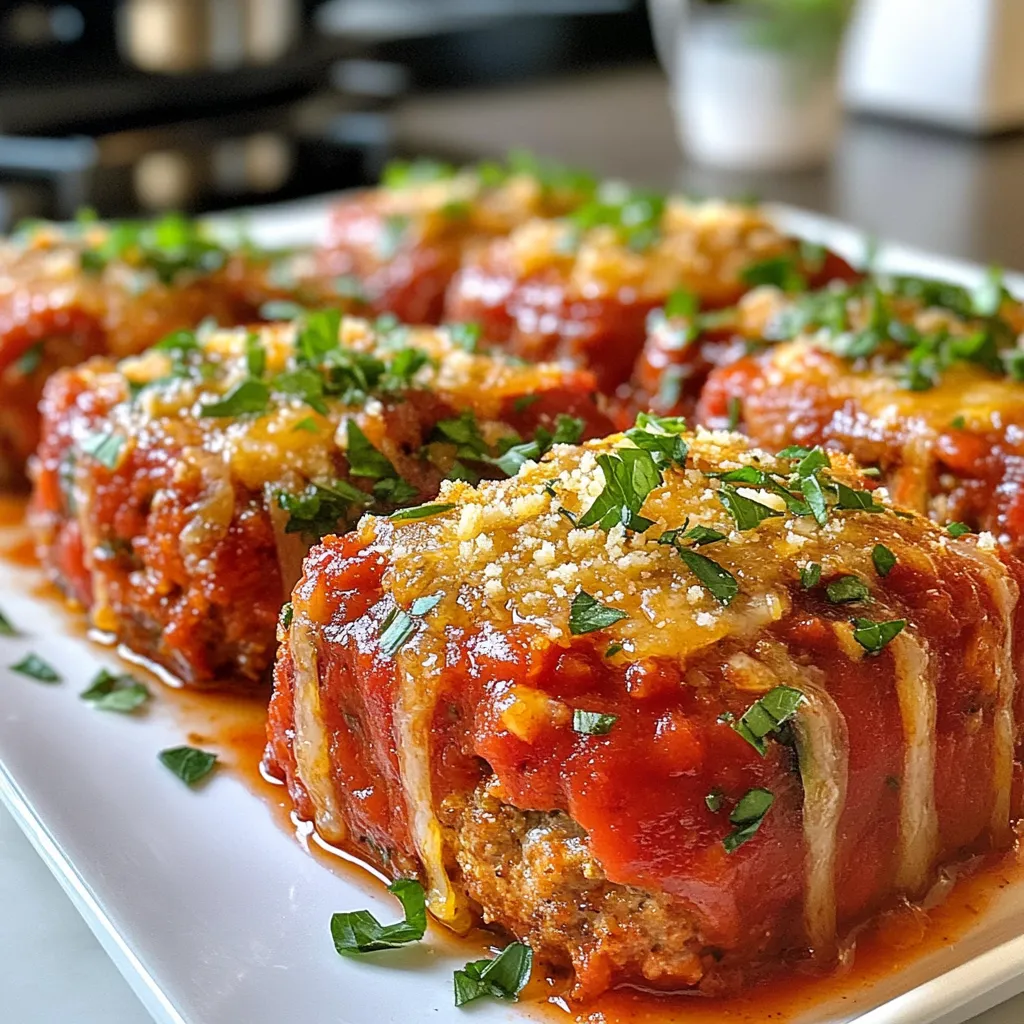 Garlic Parmesan Chicken Meatloaves Einfach und Lecker