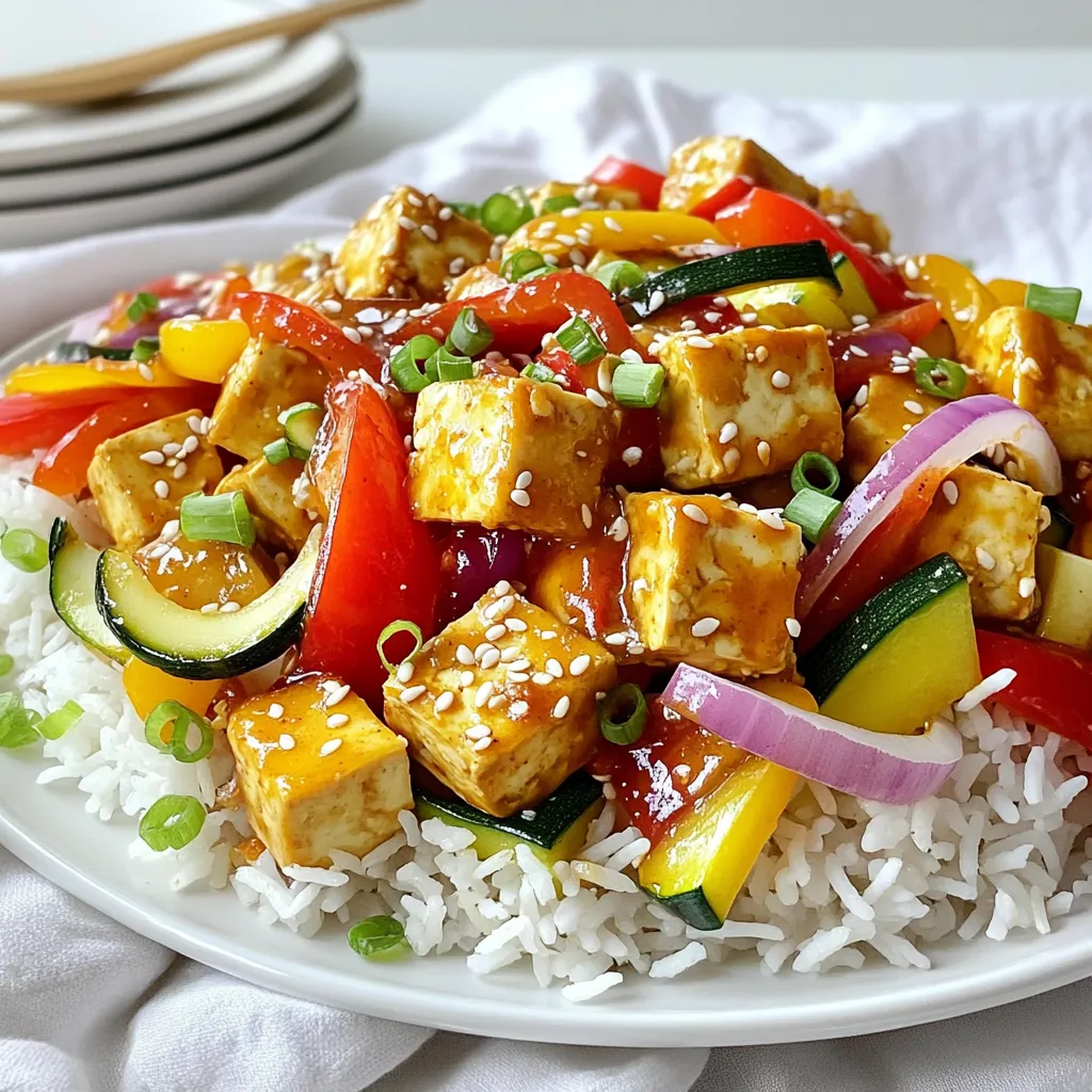 Sheet Pan Sweet Chili Tofu Schnelles und einfaches Gericht