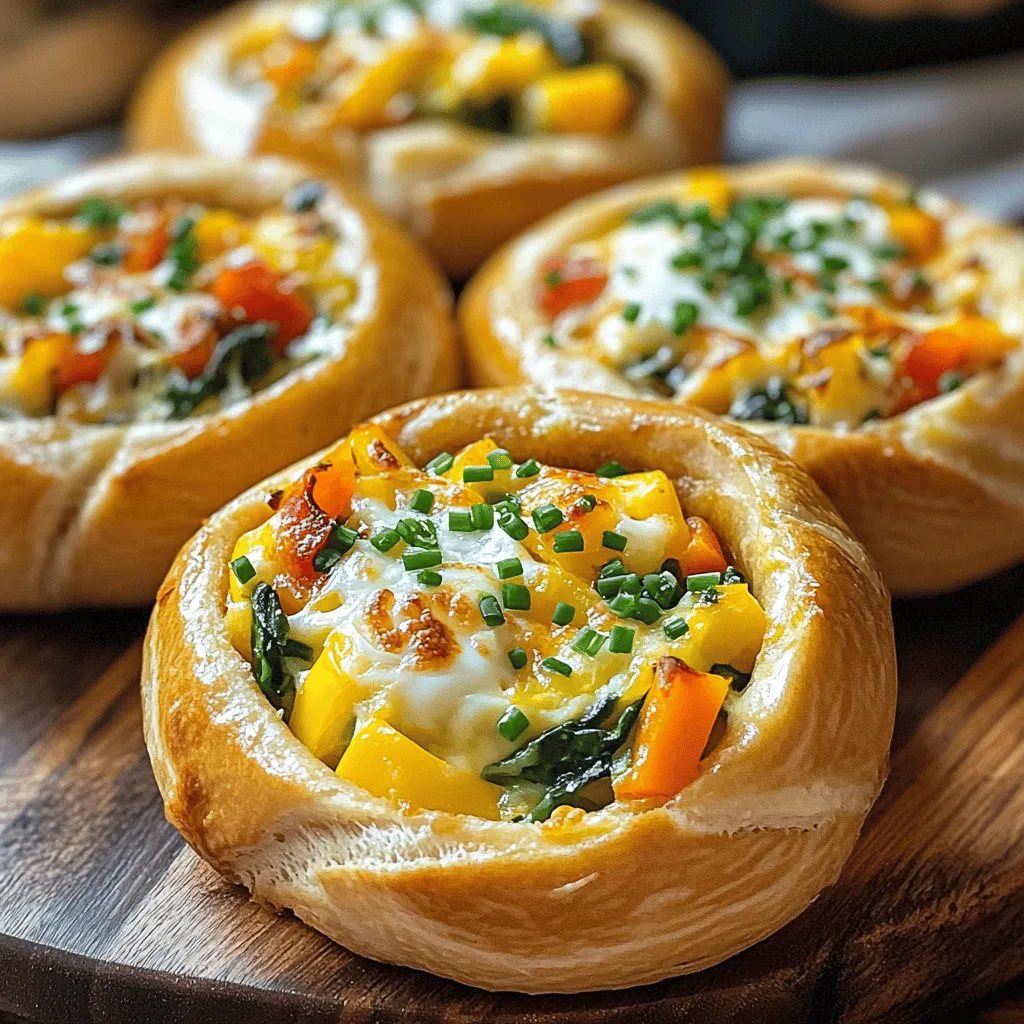 Quiche Stuffed Bagels köstlicher Snack für jeden Tag