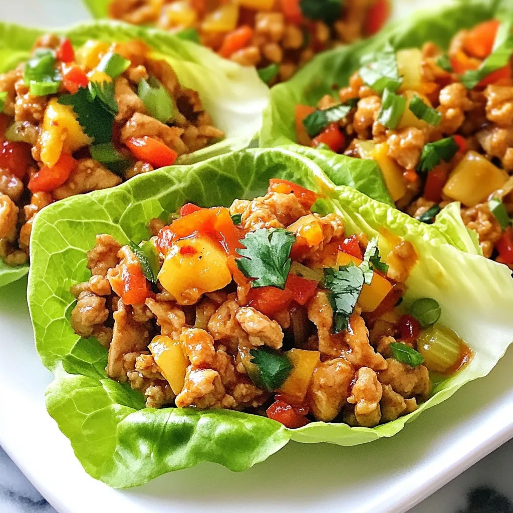 Feurige Firecracker Ground Chicken Lettuce Wraps