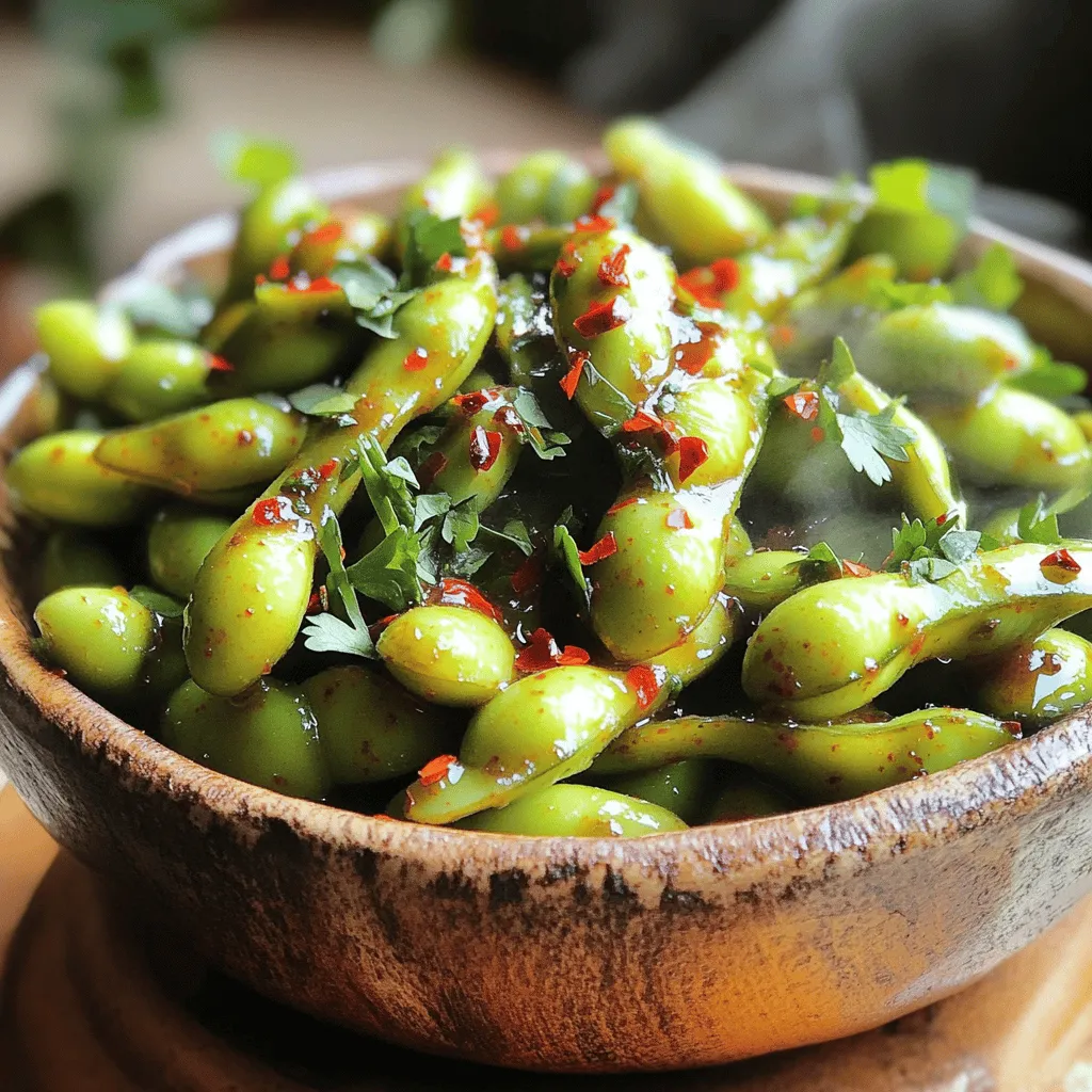 Spicy Garlic Edamame Geschmackvoll und Einfach Zubereiten