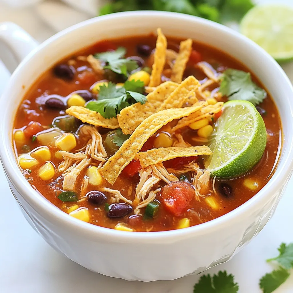 Crockpot Chicken Tortilla Soup Einfache und Schmackhafte