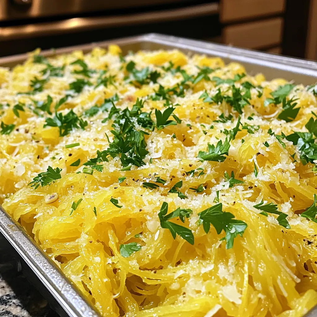 Garlic Parmesan Spaghetti Squash Schnelle und Leckereisen