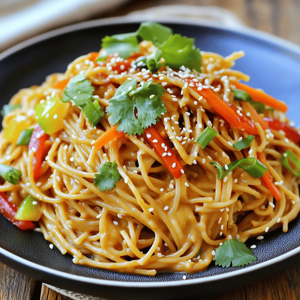 Minute Spicy Peanut Noodles Schnelle und leckere Mahlzeit