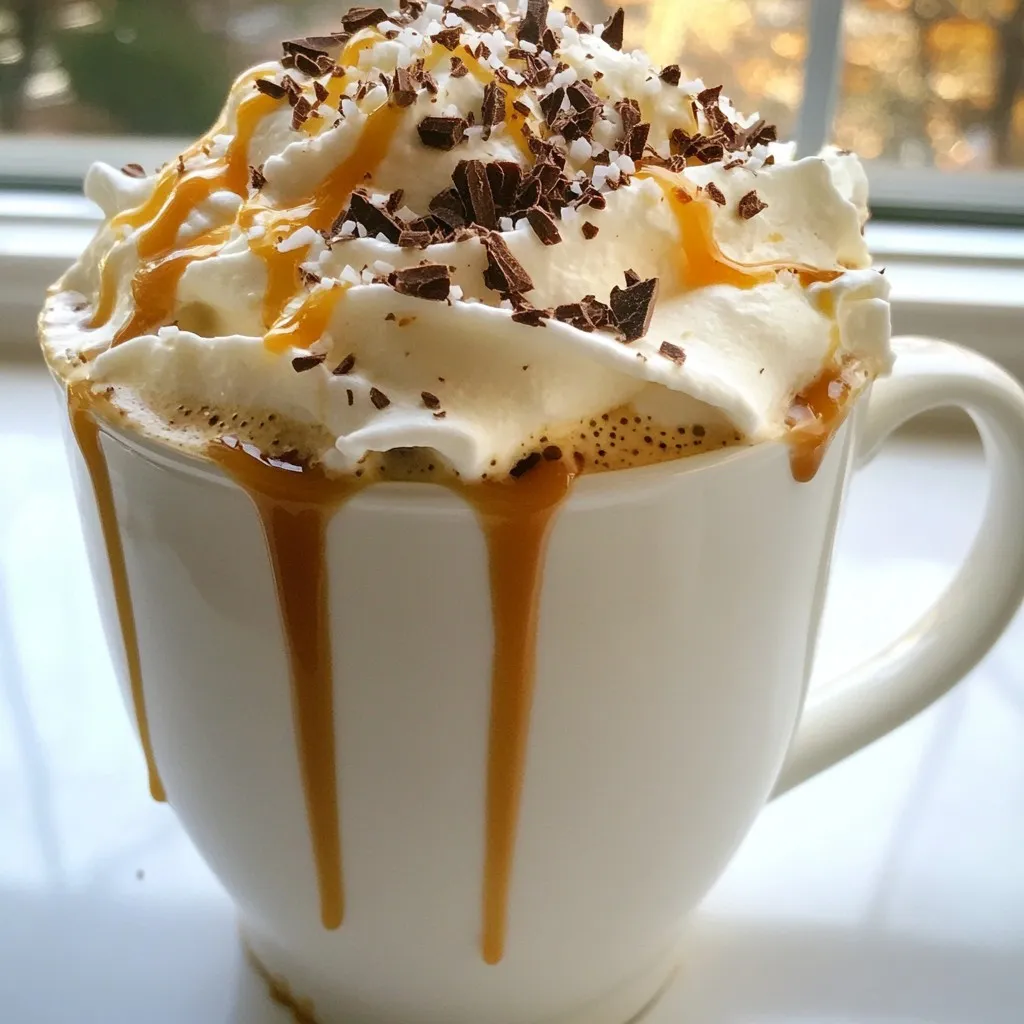 Leckerer Hot Salted Caramel Mocha für Kaffeeliebhaber