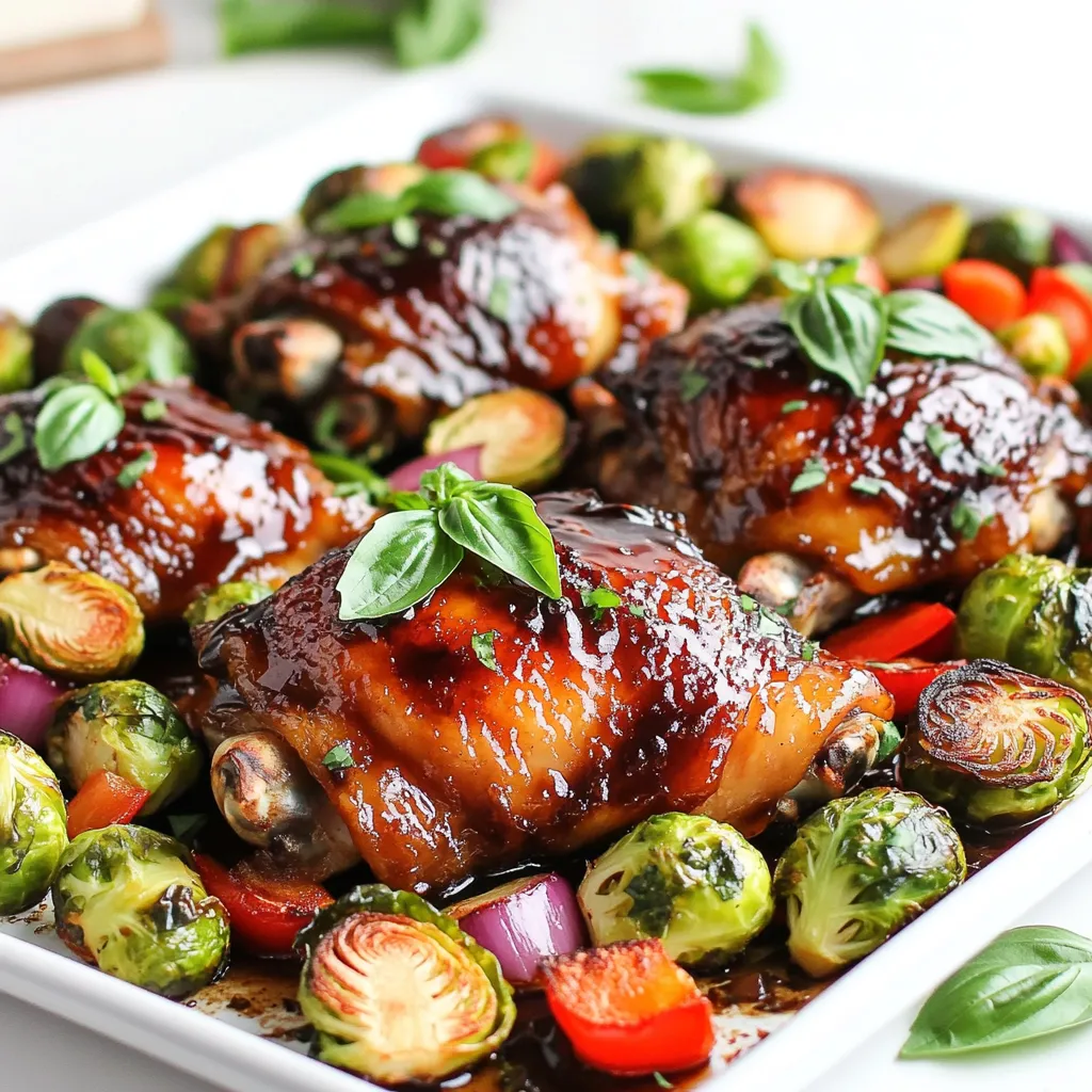 Balsamic Glazed Chicken Thighs Sheet Pan Rezept genießen
