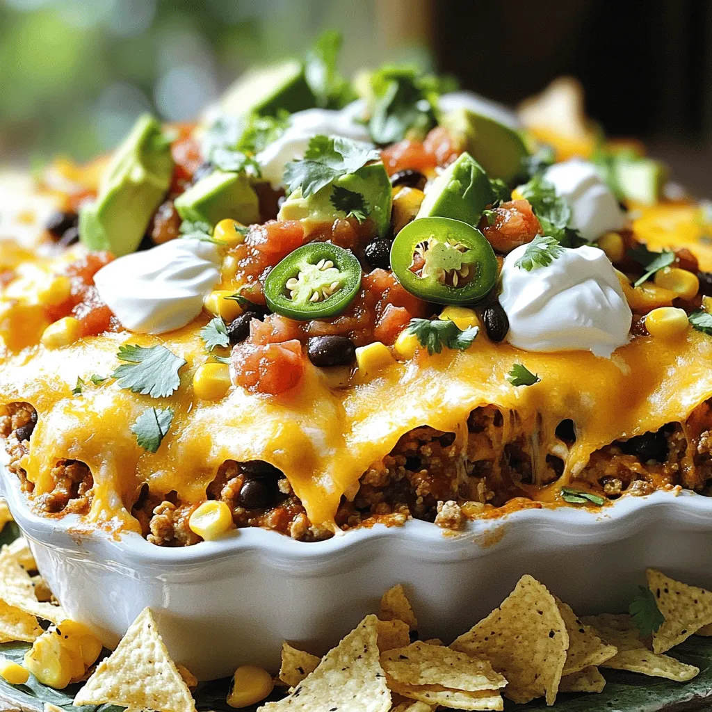 Loaded Nacho Casserole Einfache und Herzhaftes Gericht