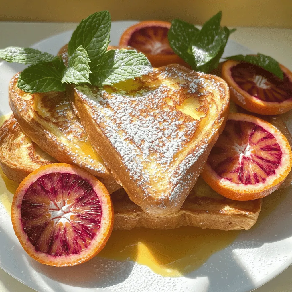 Für ein köstliches Blut-Orangen-French Toast brauche ich verschiedene Zutaten. Hier sind die Hauptzutaten, die du benötigst: