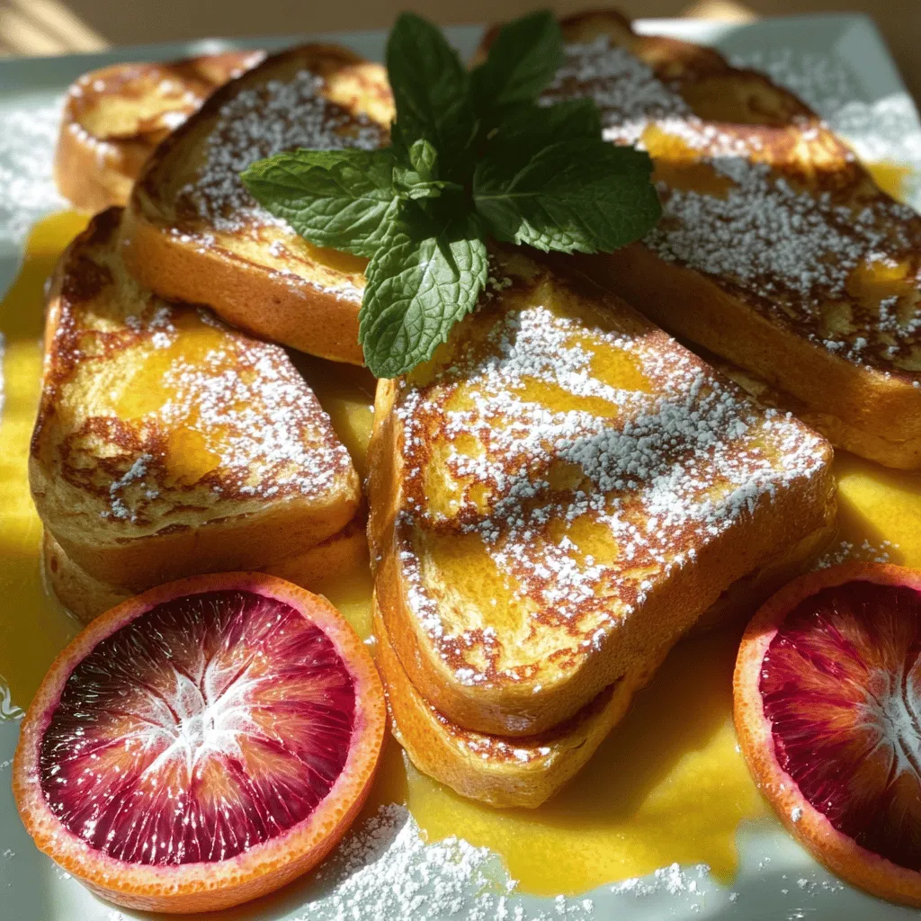 Blut-Orangen-French Toast Einfaches Rezept für Genuss
