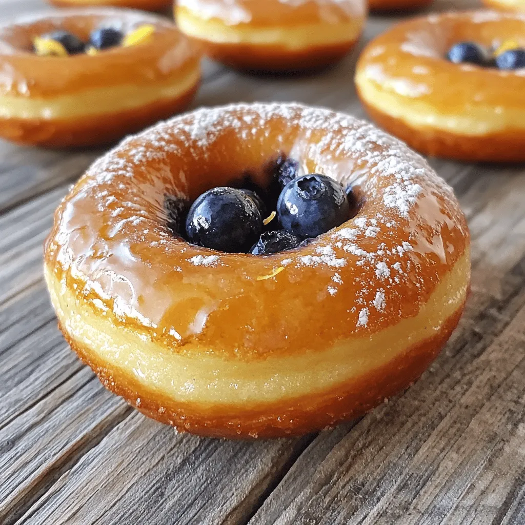 Leckere Baked Lemon Blueberry Donuts Einfaches Rezept