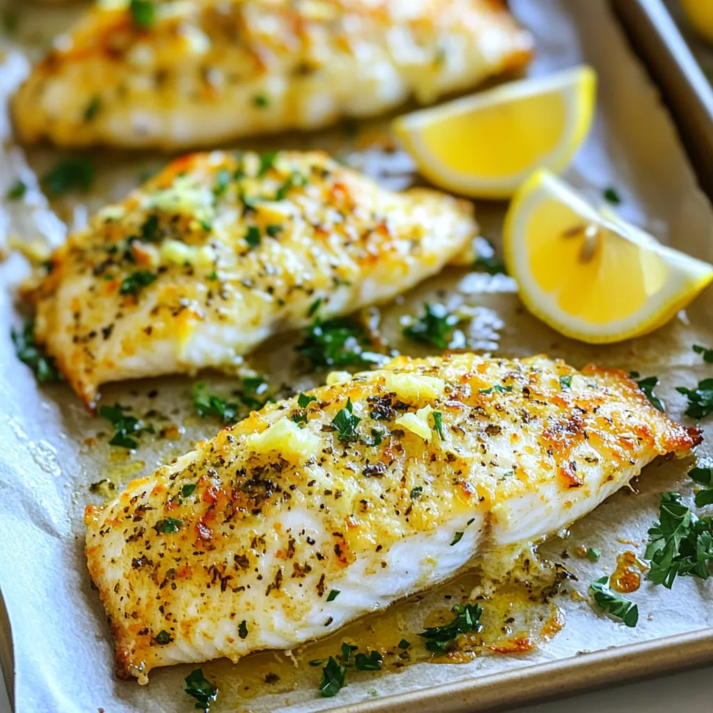 Knoblauch-Parmesan-Tilapia Einfach und Lecker Gericht