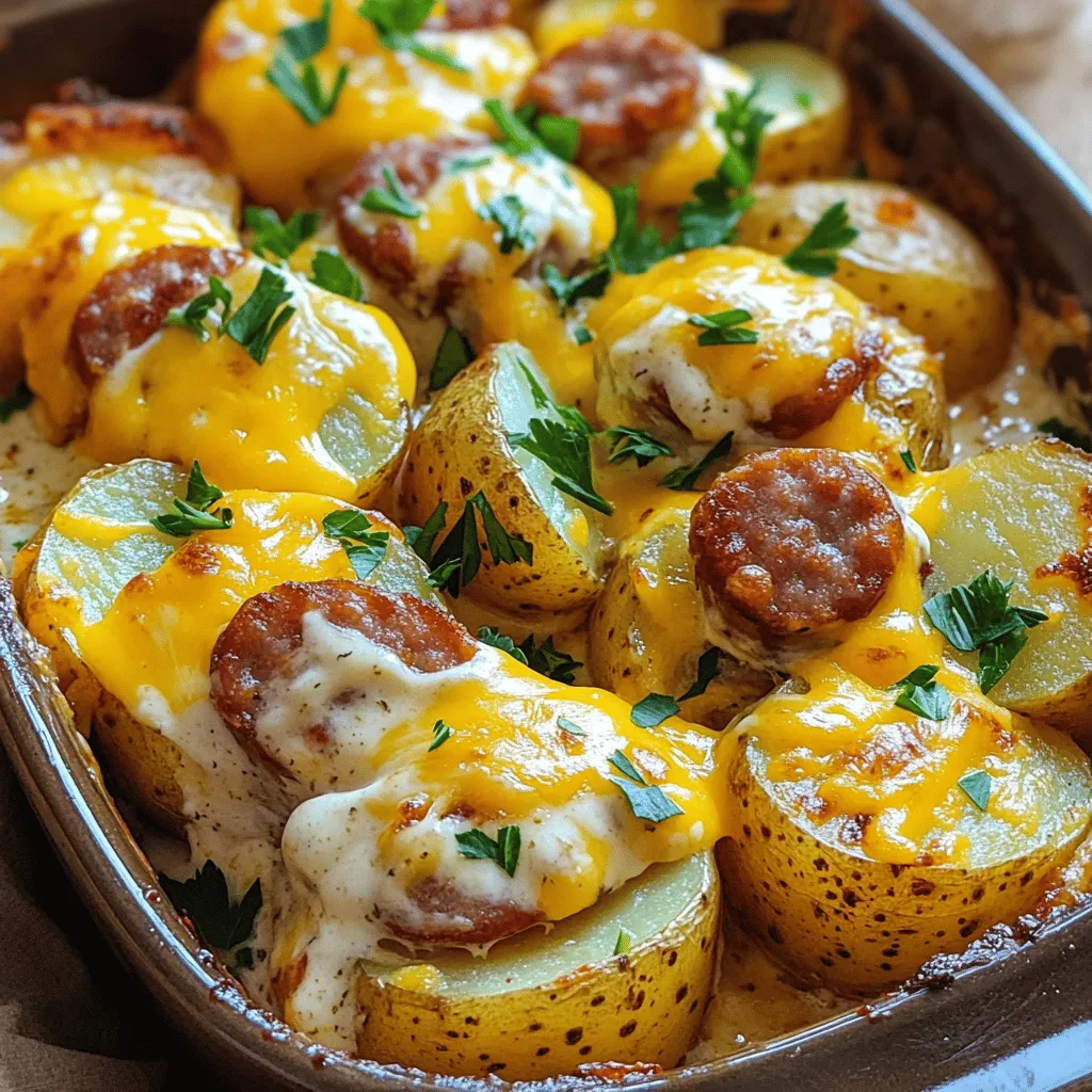 Cheesy Ranch Potatoes and Smoked Sausage Genussrezept