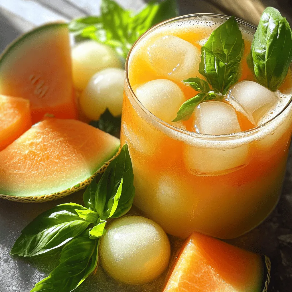 Erfrischendes Melon Basil Agua Fresca für den Sommer