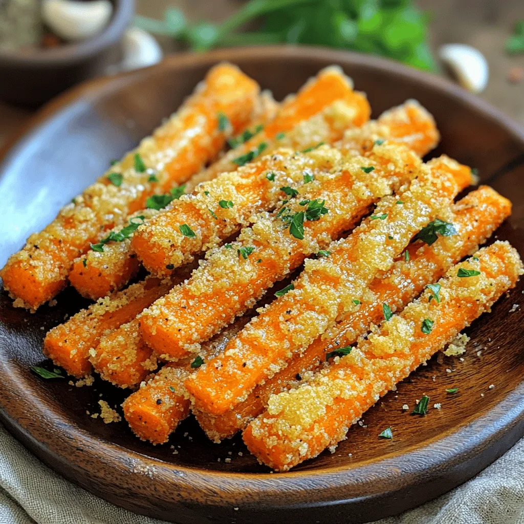 Knusprige Parmesan Karottenstäbchen Einfaches Rezept