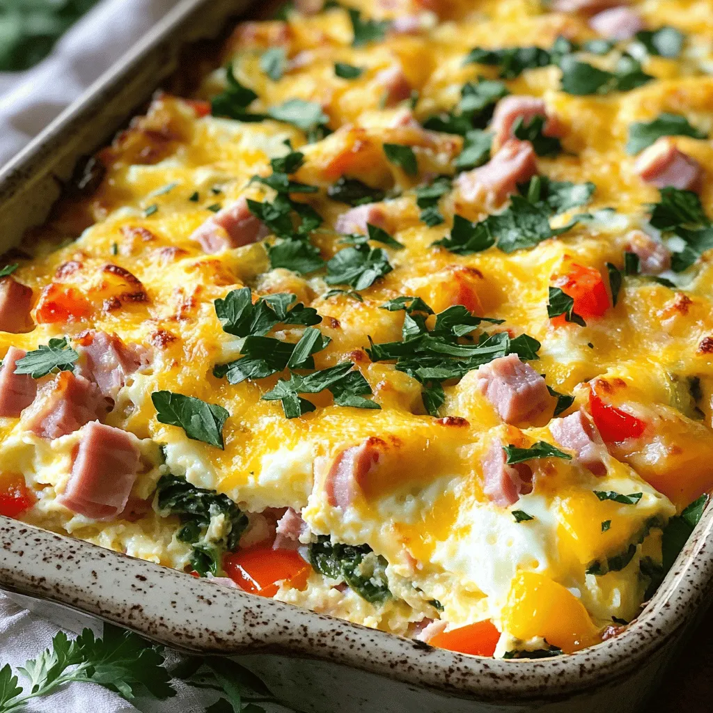 - 6 große Eier - 200 ml Milch - 150 g geriebener Käse (z.B. Cheddar oder Mozzarella) - 150 g gewürfelter Schinken oder Speck